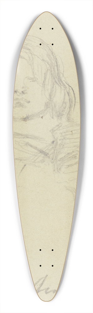 Angilbert Gbel - Childs bust from the front 39.3 inch art pintail longboard deck