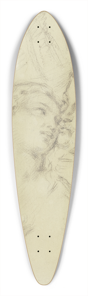Angilbert Gbel - Faun and nymph 39.3 inch art pintail longboard deck