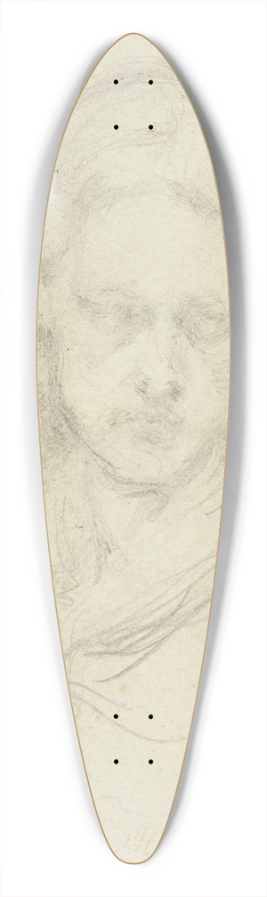 Angilbert Gbel - Female head 39.3 inch art pintail longboard deck