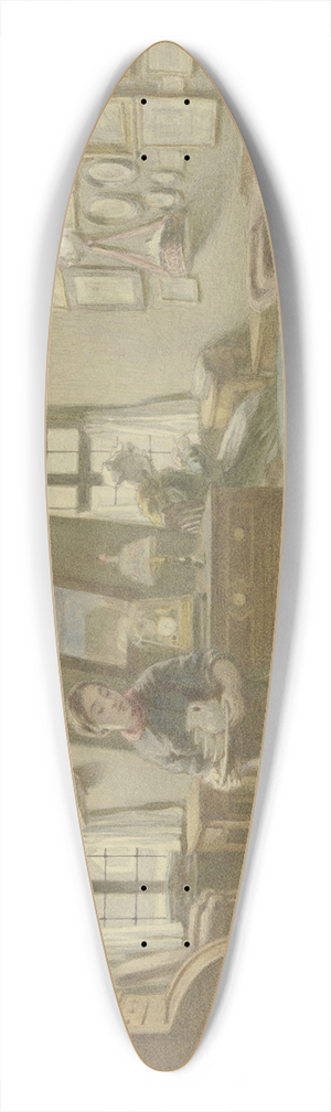 Angilbert Gbel - Peasant sitting room 39.3 inch art pintail longboard deck
