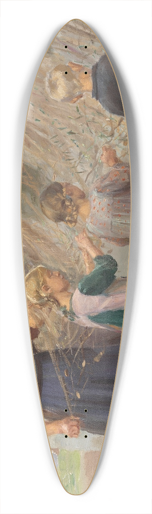 Anna Ancher - Fiskegarnene redes 39.3 inch art pintail longboard deck