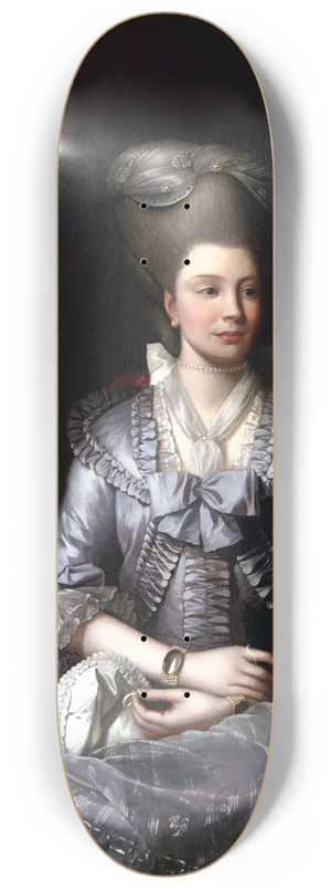 Benjamin West - Portrait of Queen Charlotte 8.25 inch art skate deck