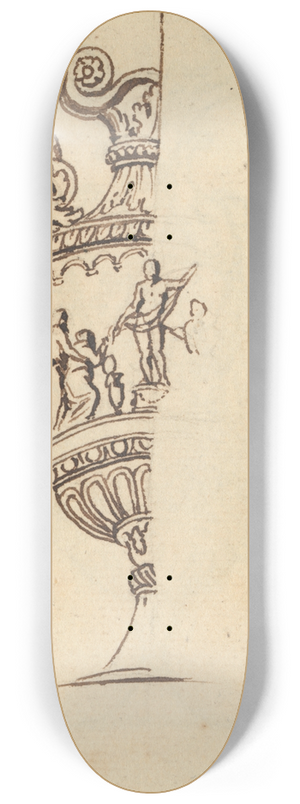 Benjamin West - Study of a Vase 8.25 inch art skate deck
