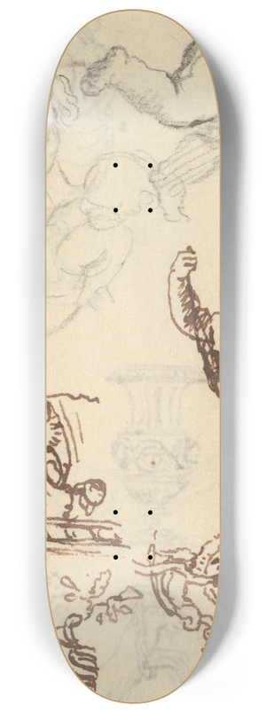 Benjamin West - Study of a Vase 8.25 inch art skate deck