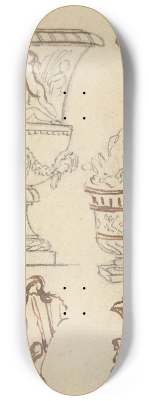 Benjamin West - Study of a Vase 8.25 inch art skate deck