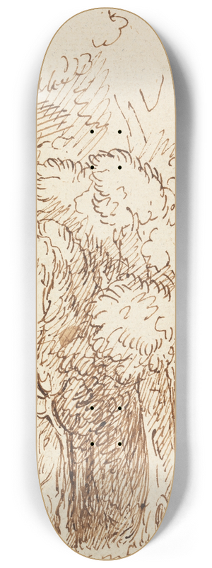 Benjamin West - Study of Trees 8.25 inch art skate deck
