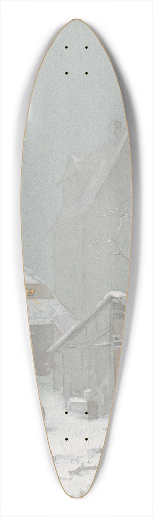 Anna Nordlander - Schelfloo in the Snow 39.3 inch art pintail longboard deck