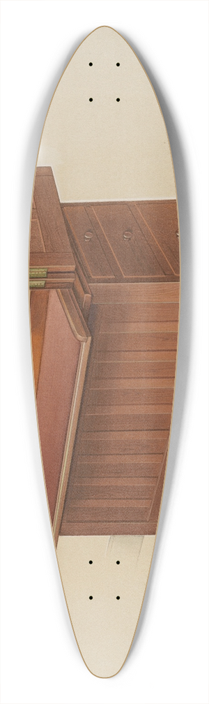 Anne Ger - Shaker Desk 39.3 inch art pintail longboard deck