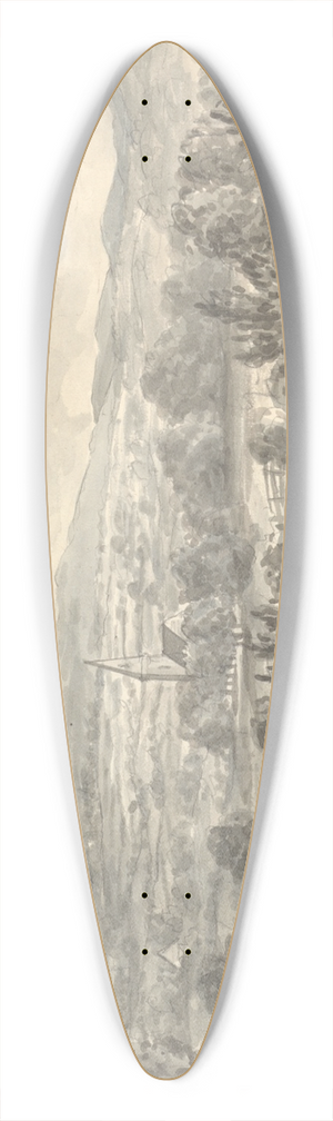 Anne Rushout - From Window at Garnestone 39.3 inch art pintail longboard deck