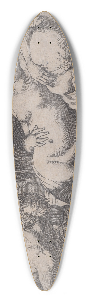 Annibale Carracci - Venus and a Satyr 39.3 inch art pintail longboard deck