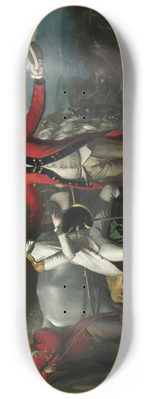 Benjamin West - Two Officers and a Groom in a Landscape 8.25 inch art skate deck