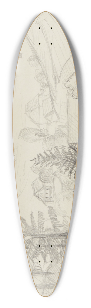 Anny Dollschein - Dorf 39.3 inch art pintail longboard deck
