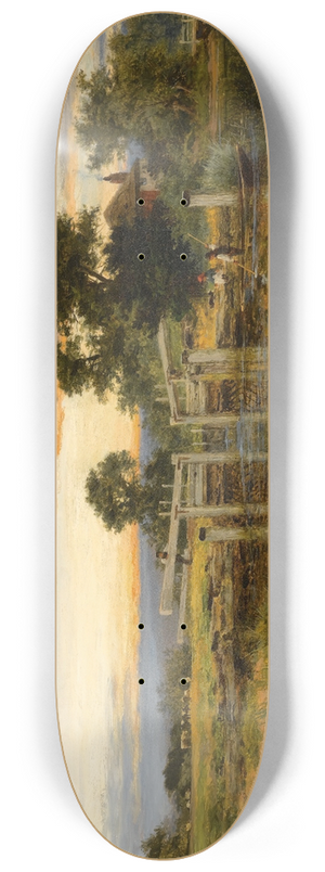 Benjamin Williams Leader - A Lock On The Thames, Streatley 8.25 inch art skate deck