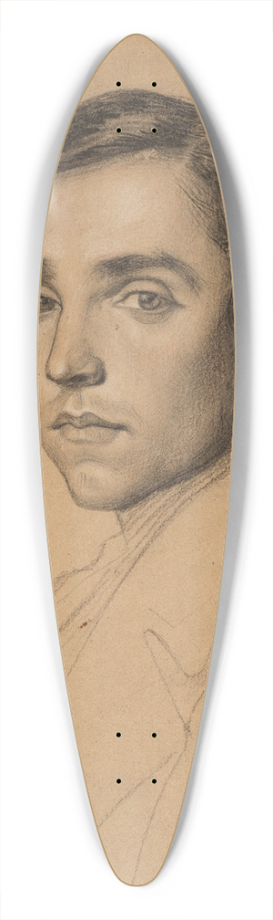 Anselm Feuerbach - Portrait of a young man 39.3 inch art pintail longboard deck
