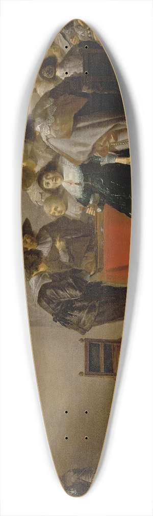 Anthonie Palamedesz. - Amsterdam An Elegant Company In Conversation Playing Games And Drinking In An Interior 39.3 inch art pintail longboard deck