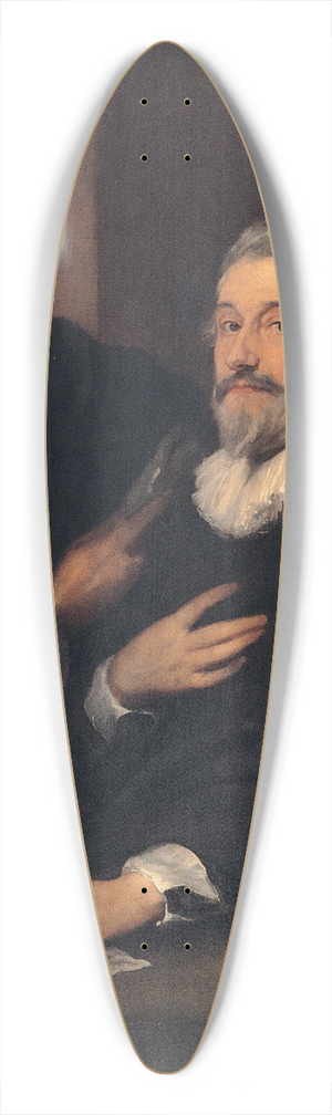 Anthony van Dyck - Portrait Of The Engravers Pieter De Jode The Elder And Pieter De Jode The Younger 39.3 inch art pintail longboard deck