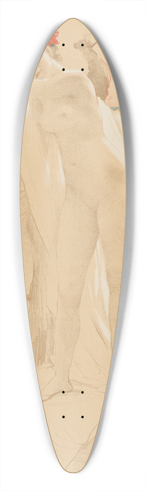 Antoine Calbet - The Unknown (LInconnue) 39.3 inch art pintail longboard deck
