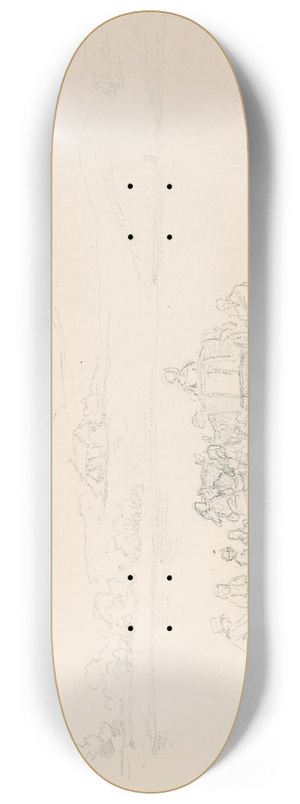 Adolph Tidemand - Bt med hest, vogn og figurer, Vormsund 8.25 inch art skate deck Adolph Tidemand - Bt med hest, vogn og figurer, Vormsund 8.25 inch art skate deck