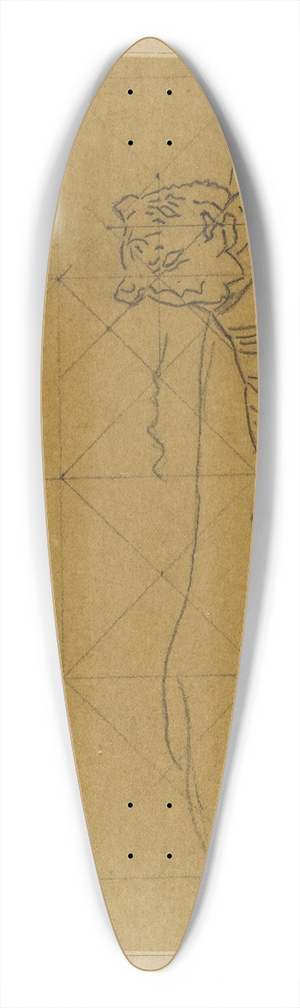 Antoine-Louis Barye - Deux tudes de tigres 39.3 inch art pintail longboard deck
