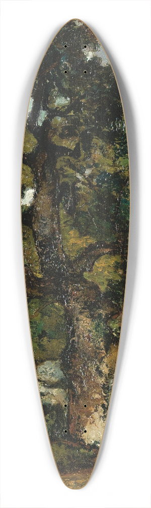 Antoine-Louis Barye - View Of The Fontainebleau Forest 39.3 inch art pintail longboard deck