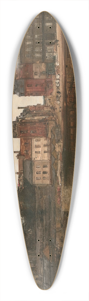 Antoine Vollon - Vue prsume dun port en Normandie 39.3 inch art pintail longboard deck