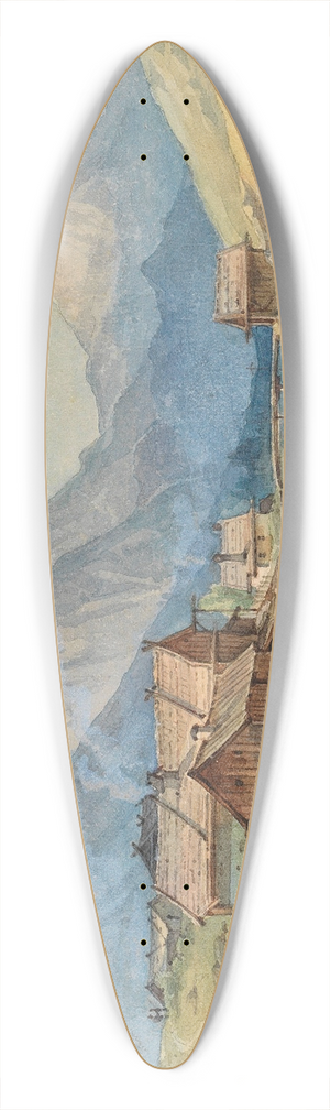 Anton Doll - Dorf am Gebirgsbach 39.3 inch art pintail longboard deck