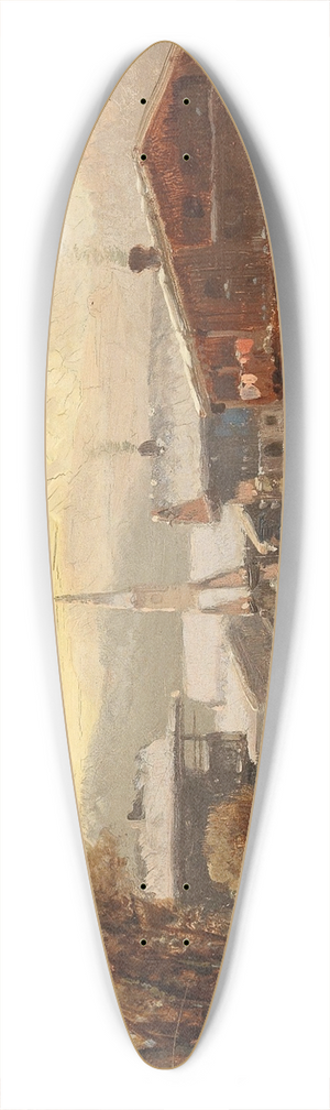 Anton Doll - View Of Hardt On Lake Constance 39.3 inch art pintail longboard deck