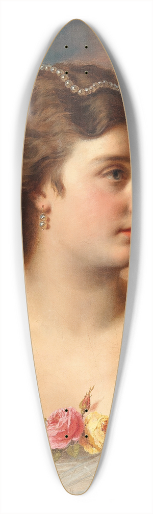 Anton Ebert - Bildnis einer Dame mit Rosen am Dekollet 39.3 inch art pintail longboard deck
