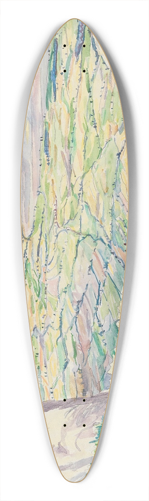Anton Emanuel Peschka - A view of Lake Mondsee from Hllkar 39.3 inch art pintail longboard deck
