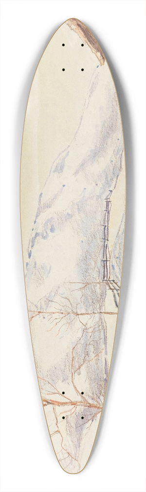 Anton Emanuel Peschka - Schneeberg 39.3 inch art pintail longboard deck