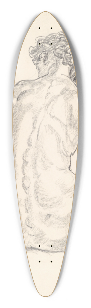 Anton Emanuel Peschka - Sitzender weiblicher Rckenakt 39.3 inch art pintail longboard deck