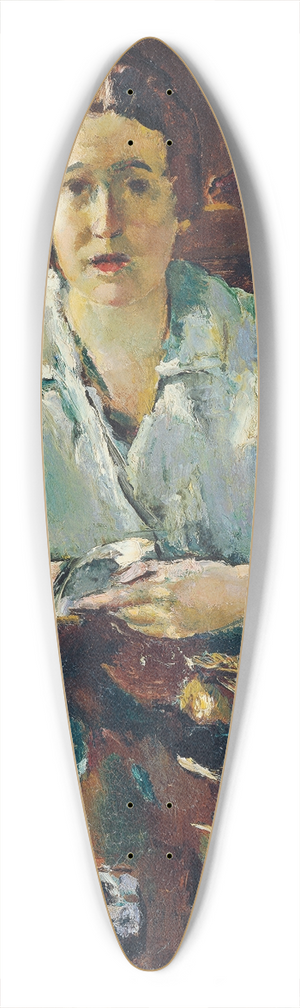 Anton Faistauer - Dame In Weier Bluse (Erste Gattin Des Knstlers) 39.3 inch art pintail longboard deck
