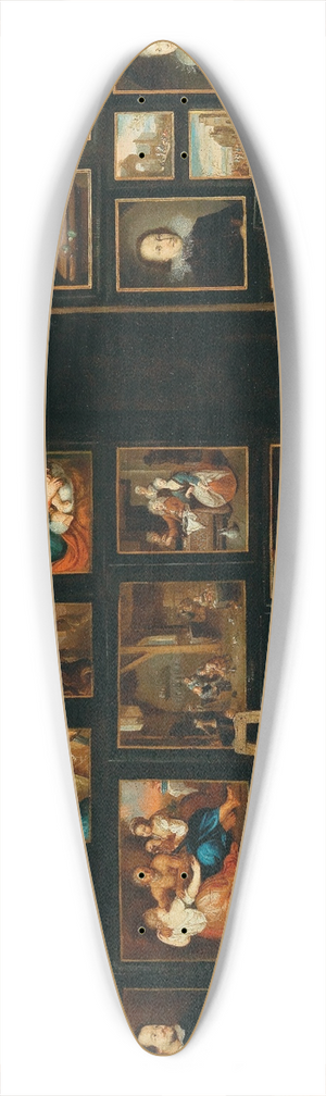 Anton Franz Hampisch - A Picture Gallery With Two Collectors And A Painter At His Easel 39.3 inch art pintail longboard deck