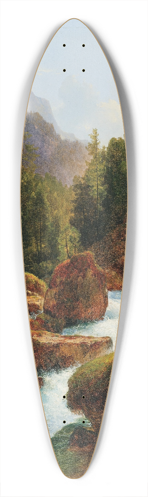 Anton Hansch - A Mountain Torrent 39.3 inch art pintail longboard deck