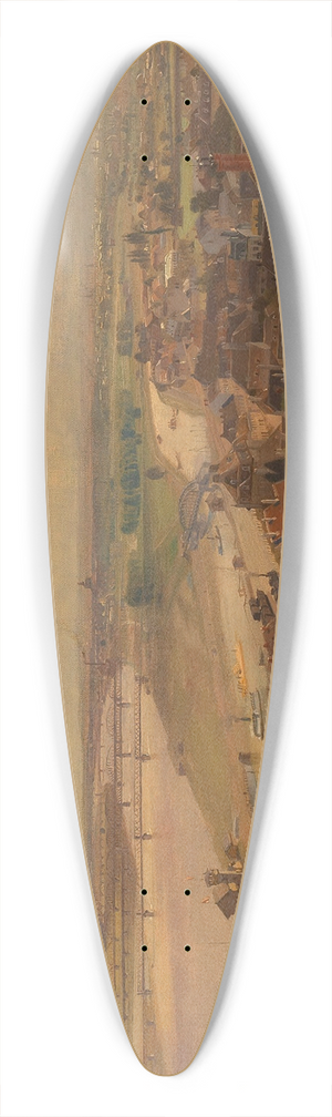 Anton Hlavacek - Ansicht der Stadt Wien und der regulierten Donau von Nussdorf aus 39.3 inch art pintail longboard deck