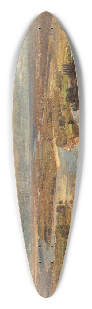 Anton Hlavacek - A View of Vienna from the Nussberg 39.3 inch art pintail longboard deck