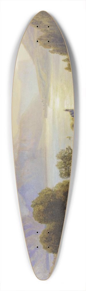 Anton Hlavacek - Blick ber einen Alpensee (Attersee) 39.3 inch art pintail longboard deck