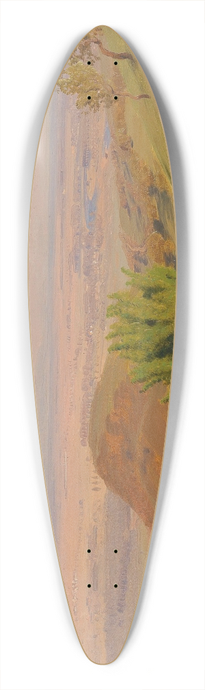 Anton Hlavacek - Danube Landscape near Vienna 39.3 inch art pintail longboard deck