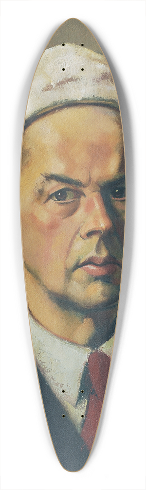 Anton Hula - Selbstbildnis mit weier Mtze 39.3 inch art pintail longboard deck