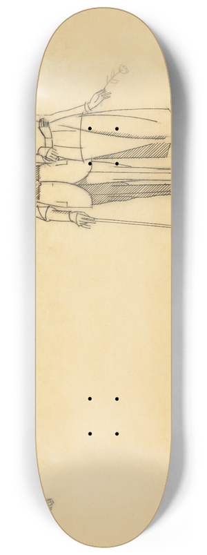 Bernard Boutet de Monvel - Bernard Boutet de Monvel et sa fiance, Delfina, en promenade 8.25 inch art skate deck