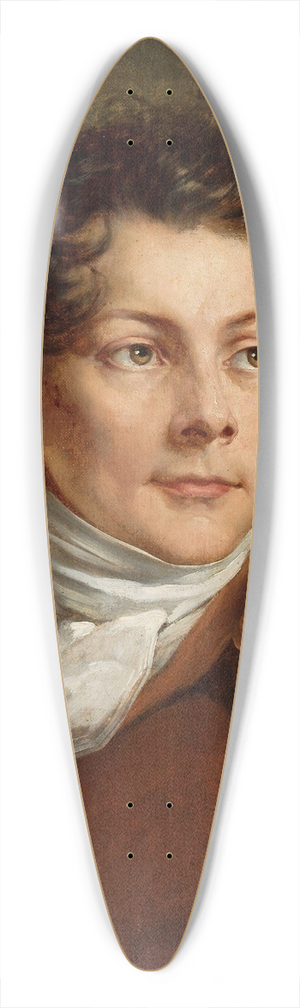 Antoni Brodowski - Portrait of Karol Brodowski, artists brother 39.3 inch art pintail longboard deck Antoni Brodowski - Portrait of Karol Brodowski, artists brother 39.3 inch art pintail longboard deck
