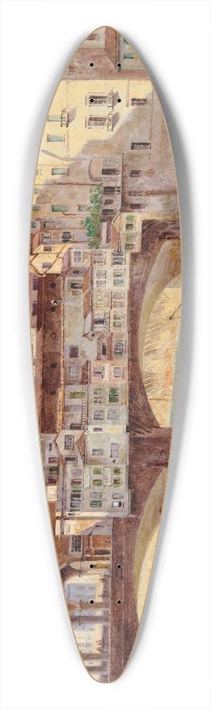 Antonietta Brandeis - Florence, Ponte Vecchio 39.3 inch art pintail longboard deck