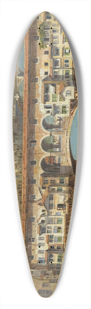 Antonietta Brandeis - Theponte Vecchio, Florence 39.3 inch art pintail longboard deck