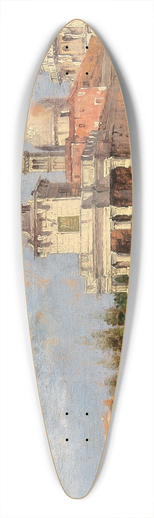 Antonietta Brandeis - Venice, Santa Maria della Salute with Old Dogana 39.3 inch art pintail longboard deck