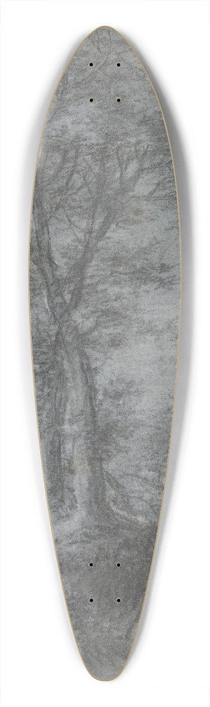 Antonie Waterloo - Wasserfall unter Bumen, links zwei Figuren 39.3 inch art pintail longboard deck