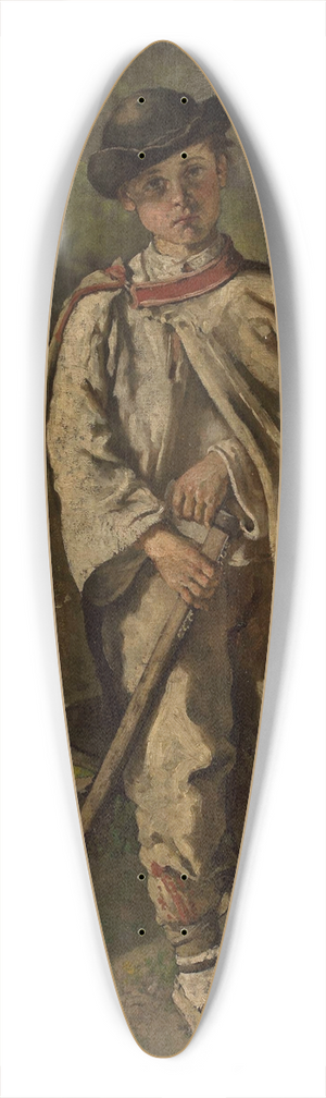 Antoni Gramatyka - Portrait of a Highlander boy 39.3 inch art pintail longboard deck
