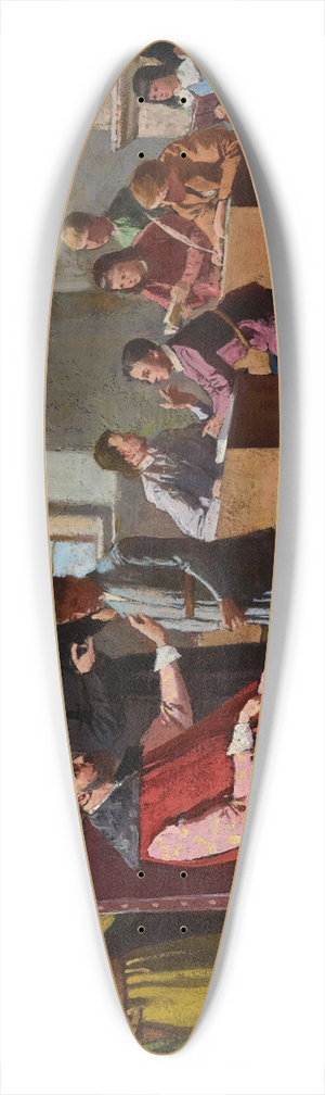 Antoni Gramatyka - Stefan Batory among Schoolboys 39.3 inch art pintail longboard deck