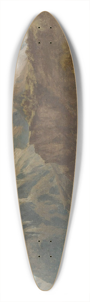 Antoni Kozakiewicz - Mountain landscape 39.3 inch art pintail longboard deck