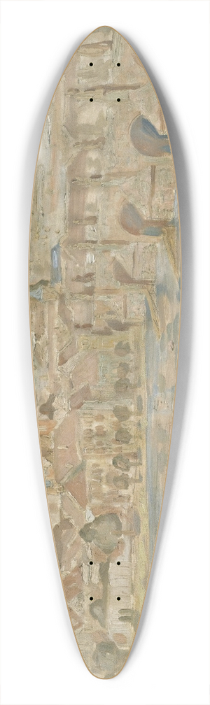 Antonin Prochzka - View Of Prague Castle 39.3 inch art pintail longboard deck