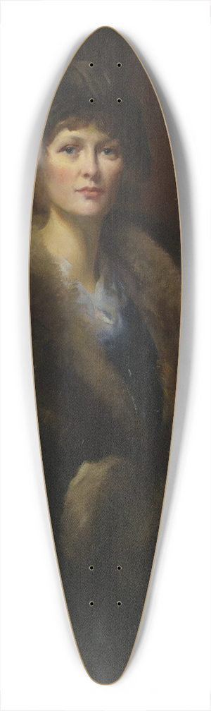 Antonio Barone - Grazia in Hat and Fur Collar 39.3 inch art pintail longboard deck Antonio Barone - Grazia in Hat and Fur Collar 39.3 inch art pintail longboard deck